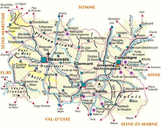 Carte du département n° 60 ( Oise )