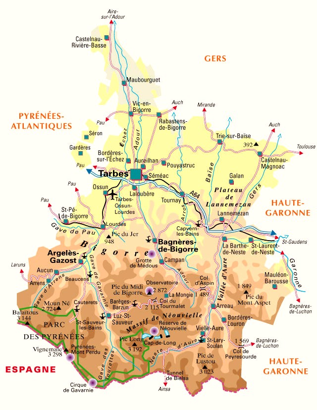 carte-des-hautes-pyrenees-detaillee